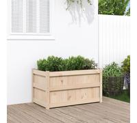 vidaXL - Garden Planter/Flower Pot/Outdoor Box - Solid Pine Wood, 90x50x50 cm - Brown, Rectangular