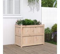 (natural pine) vidaXL Garden Planter Patio Flower Pot Plant Pot Planter Box Solid Wood Pine