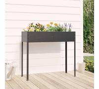 vidaXL Garden Planter Anthracite 100.5x40.5x90 cm Galvanised Steel