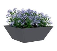 vidaXL Garden Planter Anthracite 40 x 40 x 15 cm Cold-rolled Steel