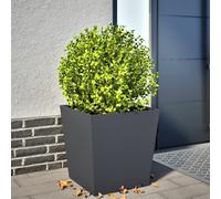 vidaXL Garden Planter Anthracite 50x50x50 cm Steel
