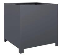 vidaXL Garden Planter Anthracite, Steel 50x50x50 cm