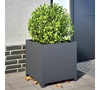 vidaXL Garden Planter Anthracite 50x50x50 cm Steel