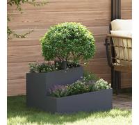 vidaXL Garden Planter Anthracite 60 x 60 x 50 cm Cold-rolled Steel