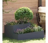 vidaXL Garden Planter Anthracite 80 x 80 x 50 cm Cold-rolled Steel