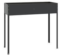 vidaXL Garden Planter Anthracite 100.5x40.5x90 cm Galvanised Steel Raised Bed