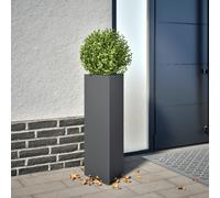 vidaXL Garden Planter Anthracite Triangular 30x26x75 cm Steel