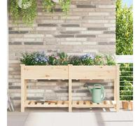 vidaXL Garden Planter Beige 161.5 x 45 x 76.5 cm Solid Fir Wood