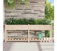 vidaXL Garden Planter Beige 203 x 53 x 76.5 cm Solid Fir Wood