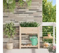 vidaXL Garden Planter Beige 71 x 37 x 76.5 cm Solid Fir Wood