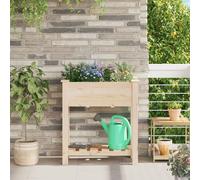 vidaXL Garden Planter Beige 71 x 37 x 76.5 cm Solid Fir Wood