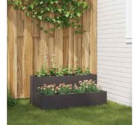 Garden Planter Black Cold-Rolled Steel 100x60x45cm Outdoor Modern Trough Durable
