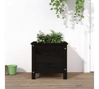 vidaXL Garden Planter Black 40x40x39 cm Solid Wood Pine