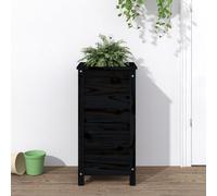 (black pine, 40 x 40 x 78 cm) vidaXL Garden Raised Bed Outdoor Wooden Planter Pot Flower Bed Solid Wood Pine
