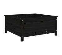 vidaXL Garden Planter Black 82.5x82.5x39 cm Solid Wood Pine