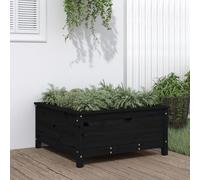 (black pine, 82.5 x 82.5 x 39 cm) vidaXL Garden Raised Bed Wooden Planter Pot Flower Bed Grey Solid Wood Pine