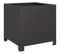 vidaXL Garden Planter Box - Black Steel, 40x40x40 - Outdoor Flower/Plant Pot for Gardens, Balconies, Patios, Elevated for Pest & Weed Protection