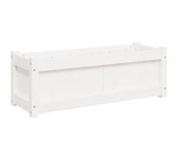 vidaXL Garden Planter White 90x31x31cm Solid Wood Pine, White