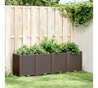 vidaXL Garden Planter Brown 160x40x53 cm PP