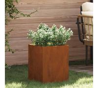 vidaXL Garden Planter Brown 32 x 32 x 40 cm Weathered steel