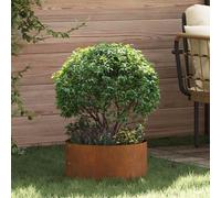 vidaXL Planter Ring Brown 40 x 40 x 20 cm Weathering Steel, Modern Round Metal Planter, Sculptural Garden Decor, Durable Outdoor Steel Plant Frame, Minimalist Design Element