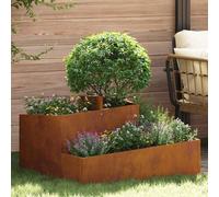 Garden Planter Brown Weathering Steel 80x80x50 cm Outdoor Corten Steel LargeDeep