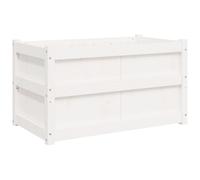 vidaXL Garden Planter White 90x50x50 cm Solid Wood Pine, White