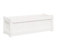 vidaXL Garden Planter White 90x31x31cm Solid Wood Pine, White