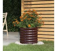 vidaXL Garden Planter Galvanised Steel 40x40x36 cm Brown