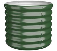 (green, 40 x 40 x 36 cm) vidaXL Garden Planter Flower Pot Planter Pot Powder-coated Steel Raised Bed