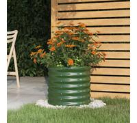 vidaXL Garden Planter Galvanised Steel 40x40x36 cm Green