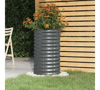 vidaXL Garden Planter Galvanised Steel 40x40x68 cm Anthracite