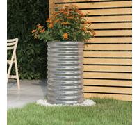 Vidaxl Garden Planter Galvanised Steel 40X40X68 Cm Silver