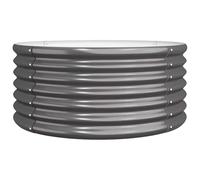 vidaXL Garden Planter Galvanised Steel 80x80x36 cm Anthracite