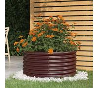 vidaXL Garden Planter Galvanised Steel 80x80x36 cm Brown