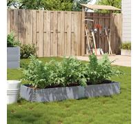 vidaXL Garden Planter Outdoor Flower Pot Planter Pot Grey Solid Wood Pine