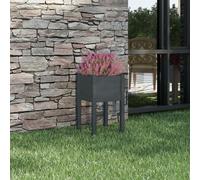 vidaXL Garden Planter Grey 40x40x70 cm Solid Pinewood