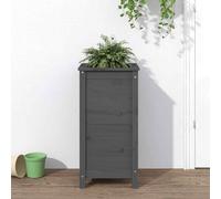 (grey pine, 40 x 40 x 78 cm) vidaXL Garden Raised Bed Outdoor Wooden Planter Pot Flower Bed Solid Wood Pine