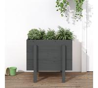 vidaXL Garden Planter Grey 62x50x57 cm Solid Wood Pine