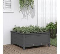 vidaXL Garden Planter Grey 82.5x82.5x39 cm Solid Wood Pine