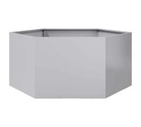 vidaXL Garden Planter Outdoor Flower Pot Planter Pot Hexagon Galvanized Steel