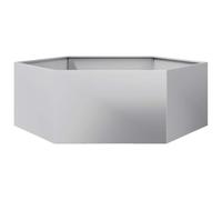 vidaXL Garden Planter Hexagon Raised Bed Galvanized Steel Open Bottom Outdoor 138x120x45 cm