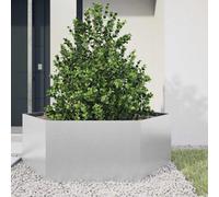 vidaXL Garden Planter Hexagon 138x120x45 cm Galvanized Steel