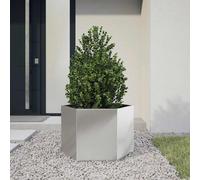vidaXL Garden Planter Hexagon 69x60x45 cm Stainless Steel