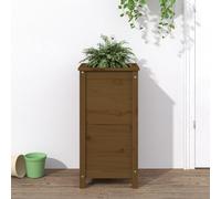 (honey brown pine, 40 x 40 x 78 cm) vidaXL Garden Raised Bed Outdoor Wooden Planter Pot Flower Bed Solid Wood Pine