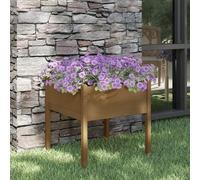 (honey brown, 1) vidaXL 1/2x Solid Pinewood Garden Planter Patio Flower Box Pot Multi Colours