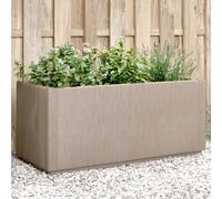 vidaXL Garden Planter Light Brown 80x36x35 cm PP