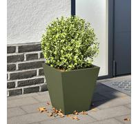 vidaXL Garden Planter Olive Green 30x30x30 cm Steel