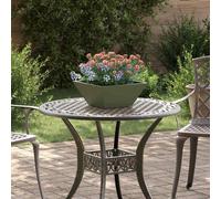 vidaXL Garden Planter Olive Green 35 x 35 x 15 cm Cold-rolled Steel