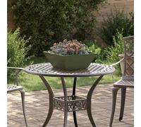 vidaXL Garden Planter Olive Green 40 x 40 x 15 cm Cold-rolled Steel